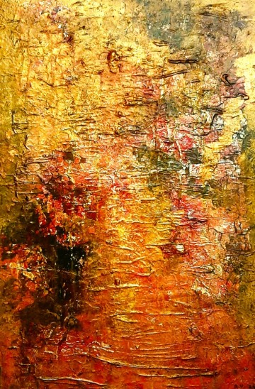 De sleutel van het kompas abstract schilderij