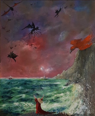 De vloek tussen kracht en wraak 61x50cm 0