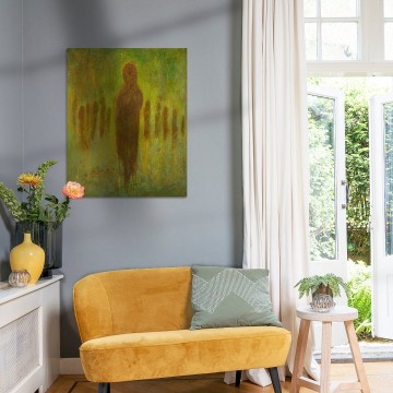 Werk aan de muur 1266841 modern abstract expressionisme de groep sander veen sander veen 1200x1200 woonkamer gele stoel instagramfeed